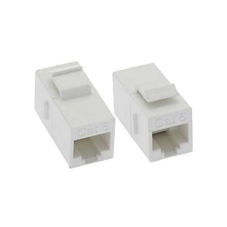 Unirise Usa Cat6 Rj45 Keystone In-Line Coupler, Wht C6-CPLR-WHT